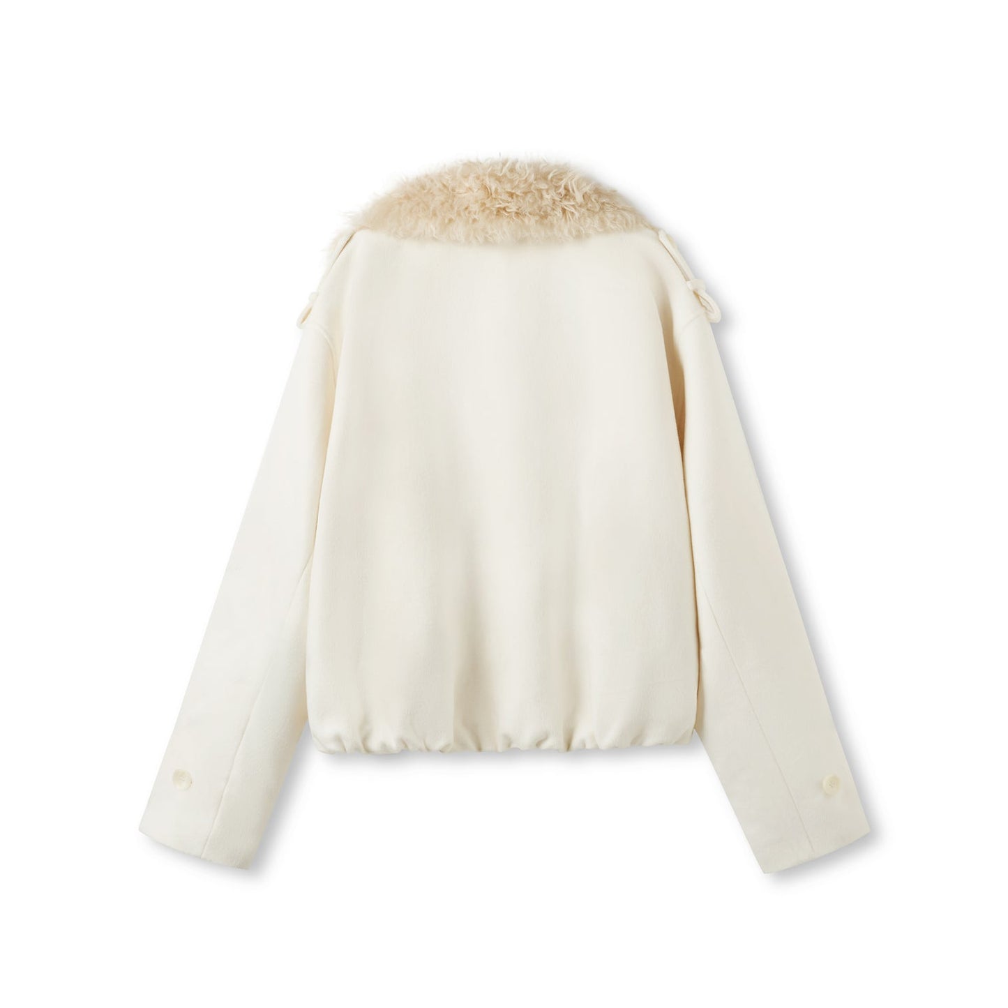 NAWS SNOW MELT WHITE POLAR OVERSIZED WOLLEN COAT