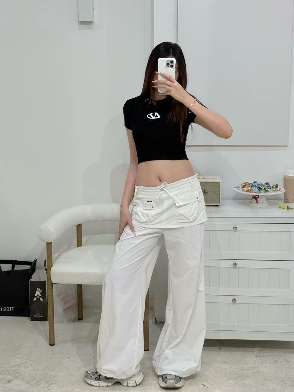 NAWS WHITE WANDERING PARATROOPER PANTS