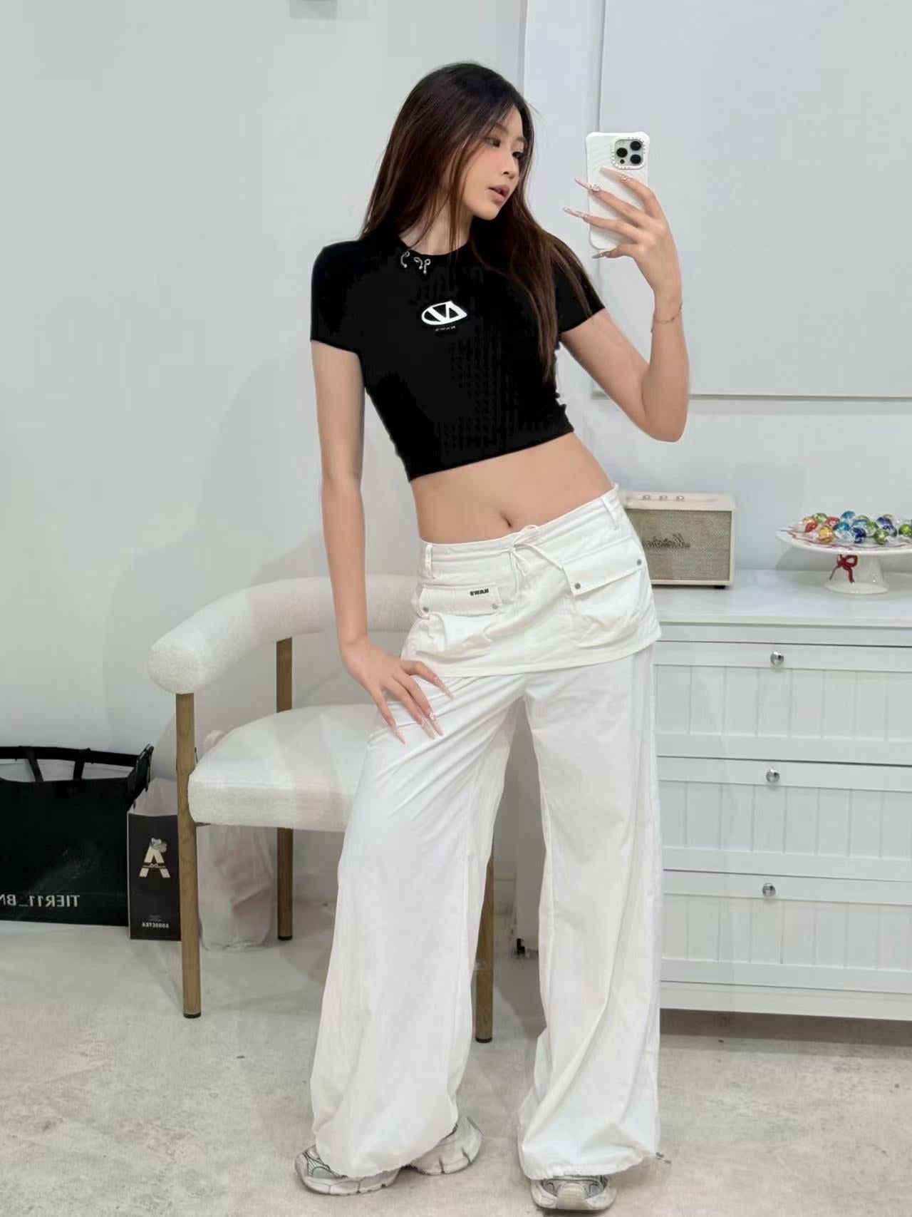 NAWS WHITE WANDERING PARATROOPER PANTS