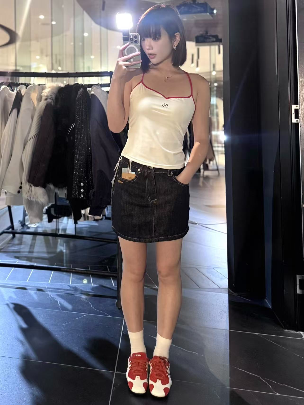 NAWS original blue denim skirt