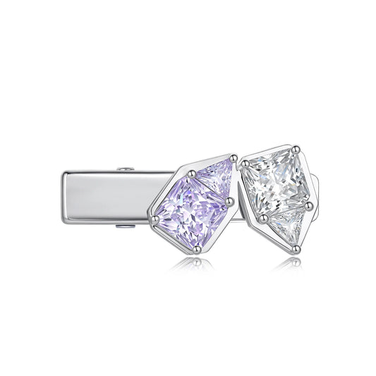 Poem Dream Shield Hair Pin-purple stone