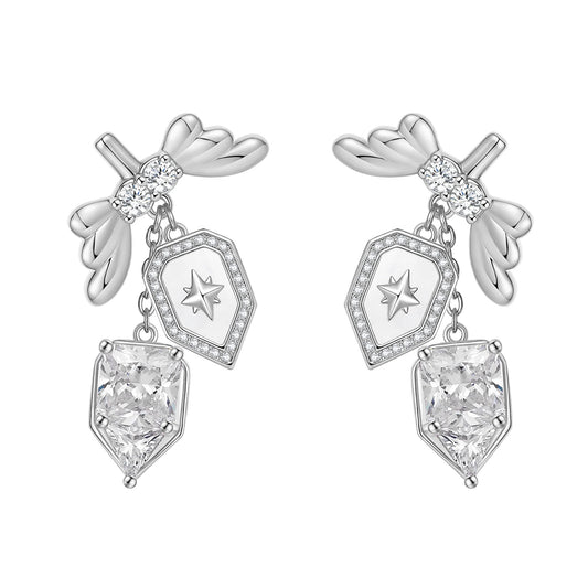 Poem Dreamguardian Earring-white