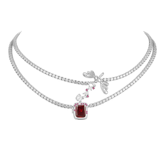 Poem Wishcaster Necklace-red