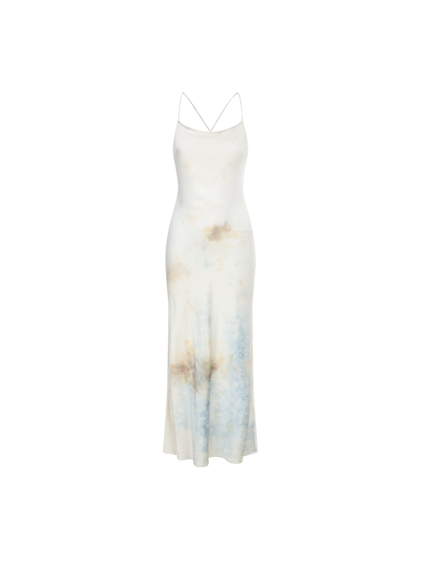 ELYWOOD PLANT DYED HALTER BACKLESS DRESS