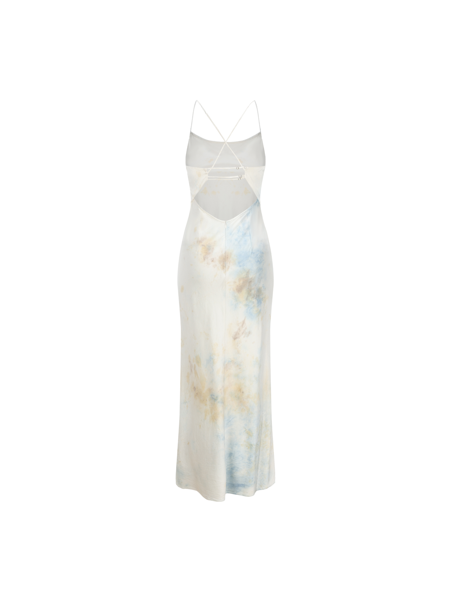 ELYWOOD PLANT DYED HALTER BACKLESS DRESS