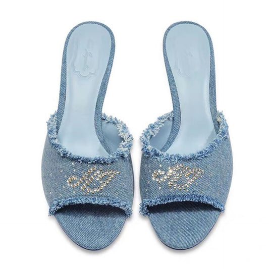 nana denim heels